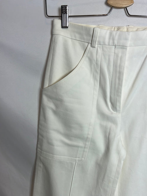 SANDRO. Pantalón blanco pata ancha. T 34(tara)