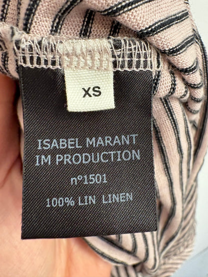 ISABEL MARANT. Camiseta lino rayas