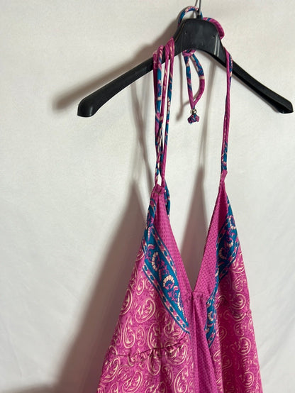 SN MODA. Vestido largo rosa seda Tu(s/m)