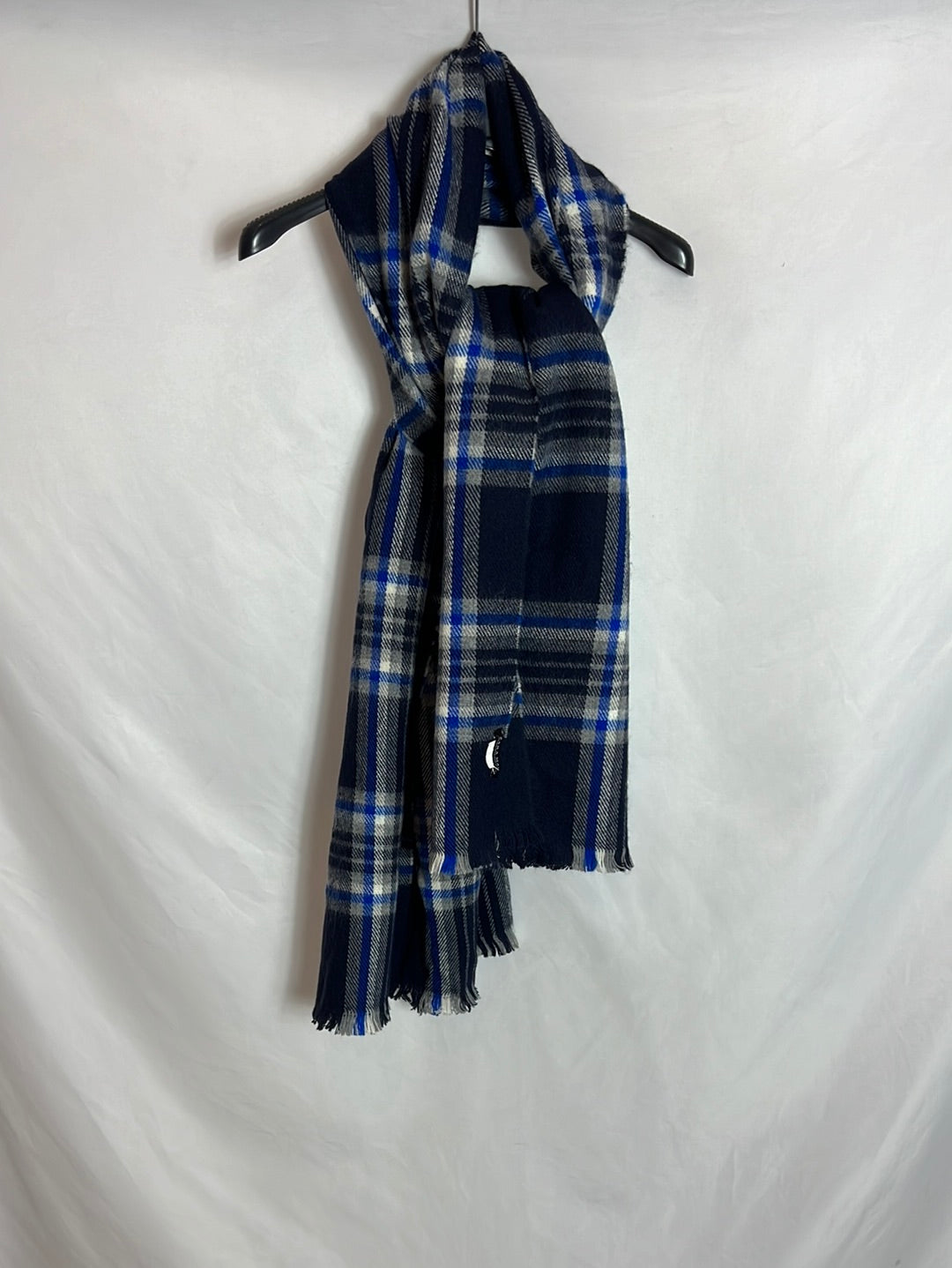 ZARA MAN. Bufanda azul cuadros