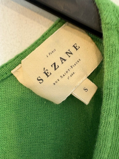 SÉZANE. Camiseta verde mezcla