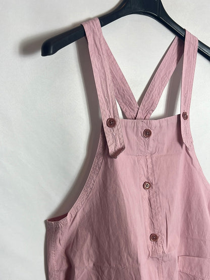 ZARA. Textured pink dungarees. Size 36