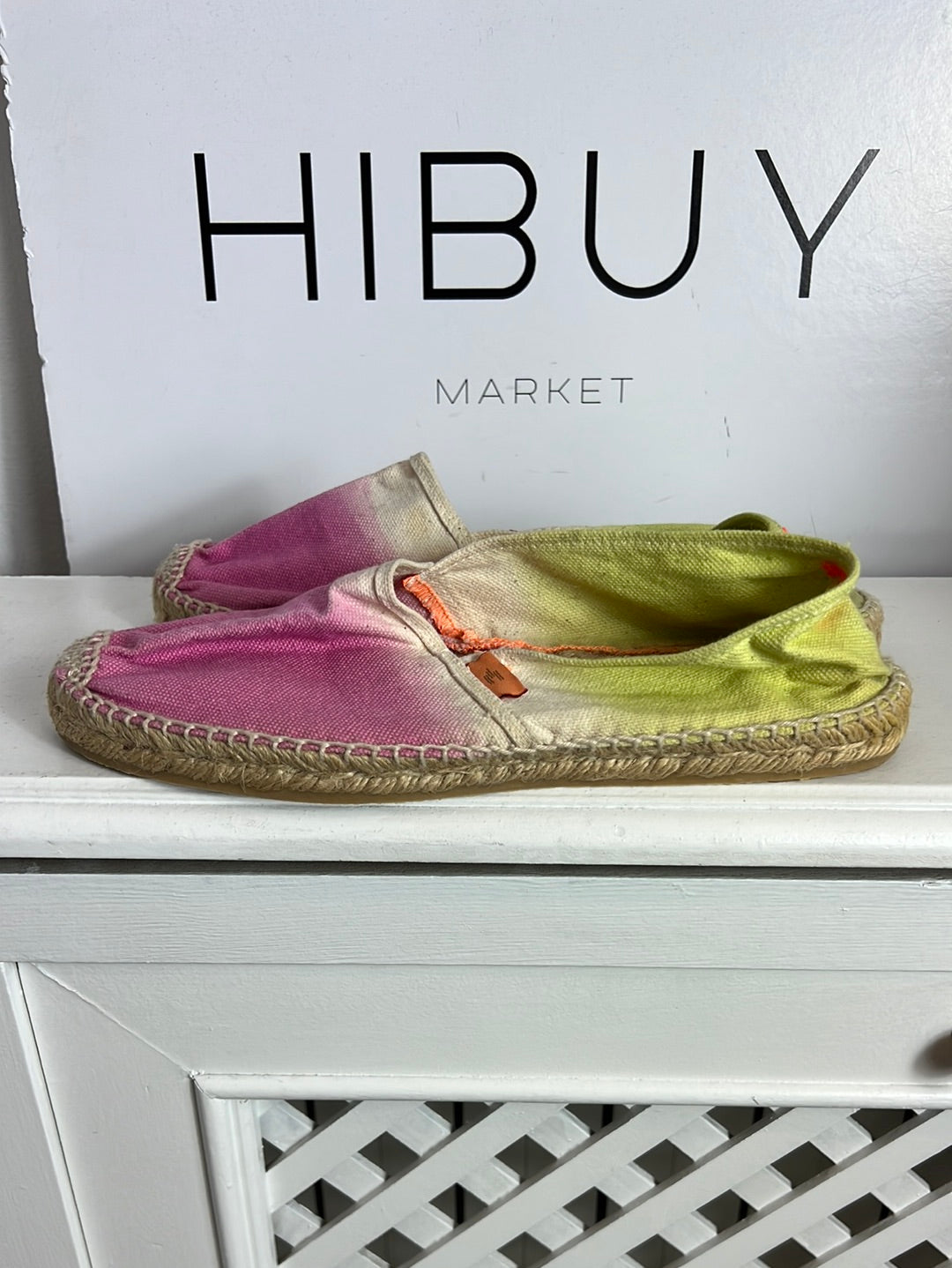 CASTAÑER. Flat tie-dye esparto sneakers. Size 40