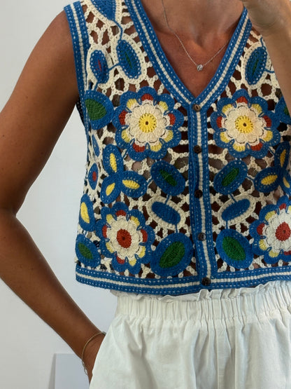 OTRAS. Chaleco croché colores. T S/M