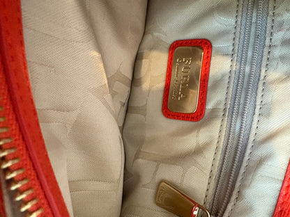 FURLA. Bolso rojo doble asa