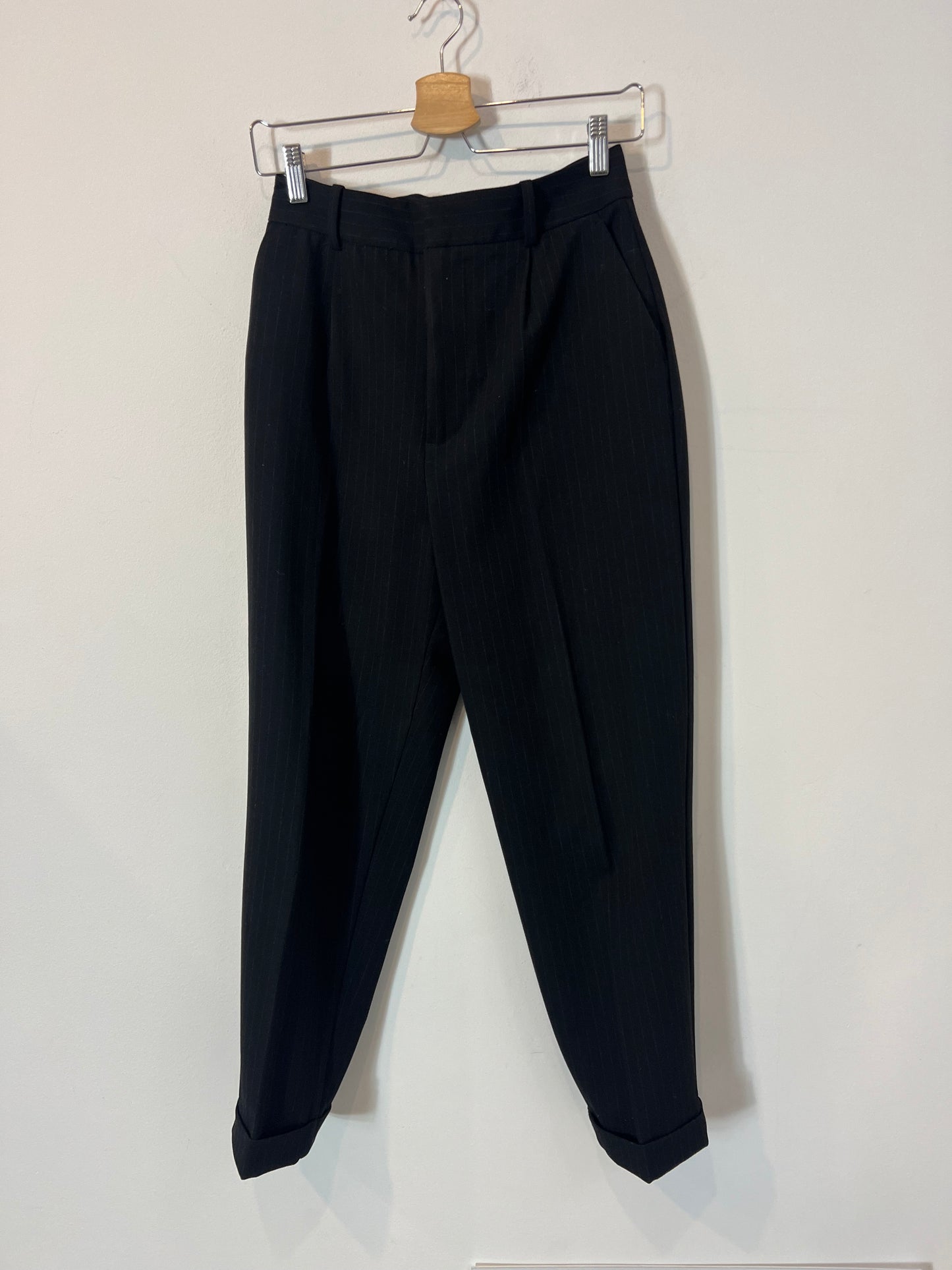 ZARA. Traje de chaqueta gris marengo rayas. T S