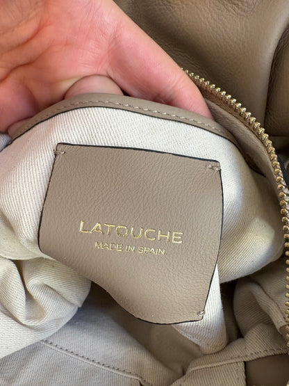 LATOUCHE. Bolso topo piel doble asa
