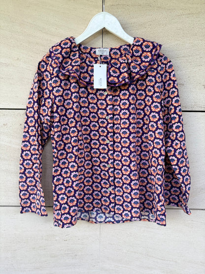 RITAVON. Textured printed blouse. T.S.