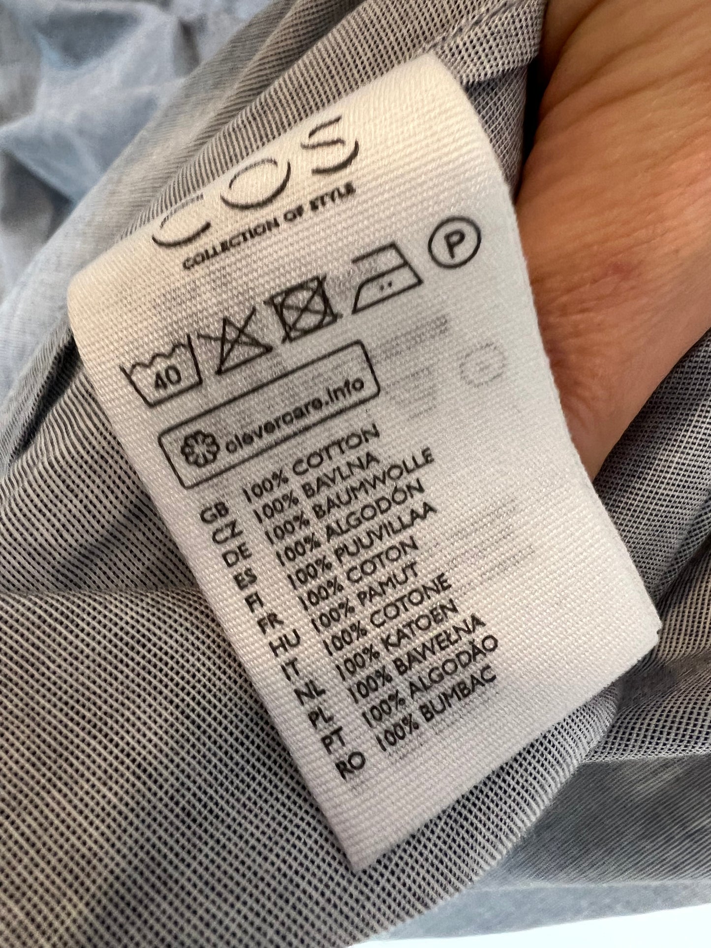 COS. Heathered grey asymmetrical blouse. Size 36