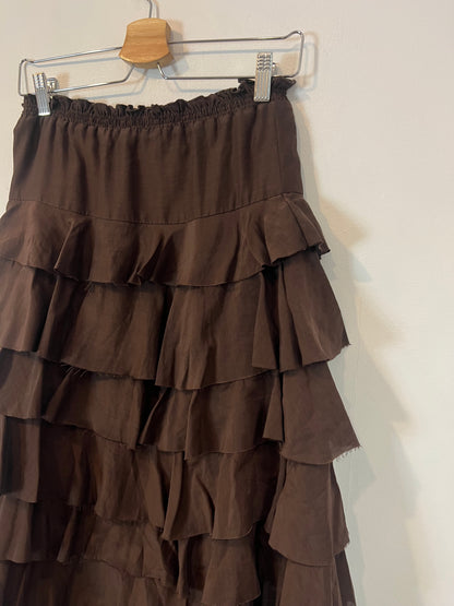 ZARA. Falda midi volantes Collection. T XS