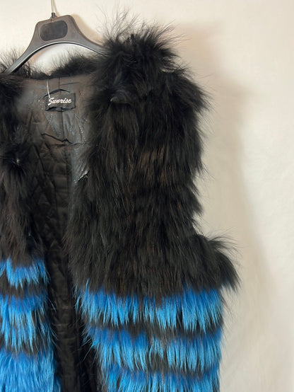 SUNRISE. Two-tone fur vest Tl