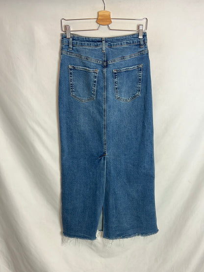 ZARA. Falda denim midi . T M