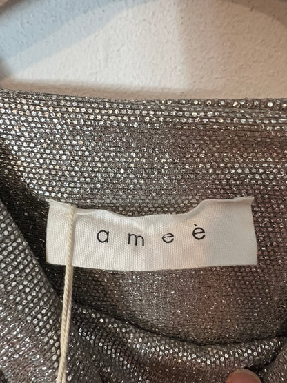 AMEÉ.  Vestido largo plateado T.l
