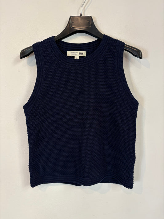 COMPTOIR DES COTONNIERS. Navy blue cotton top. T.S.