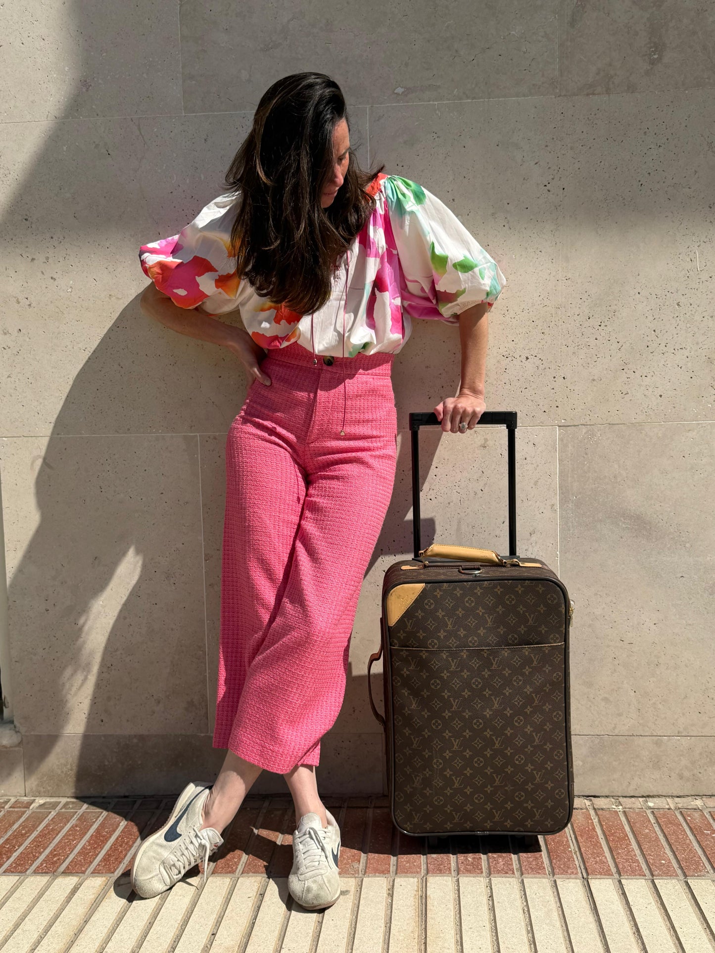 LOUIS VUITTON. Maleta viaje vintage