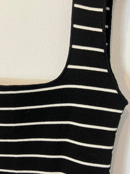 ZARA. Black striped knit dress Ts