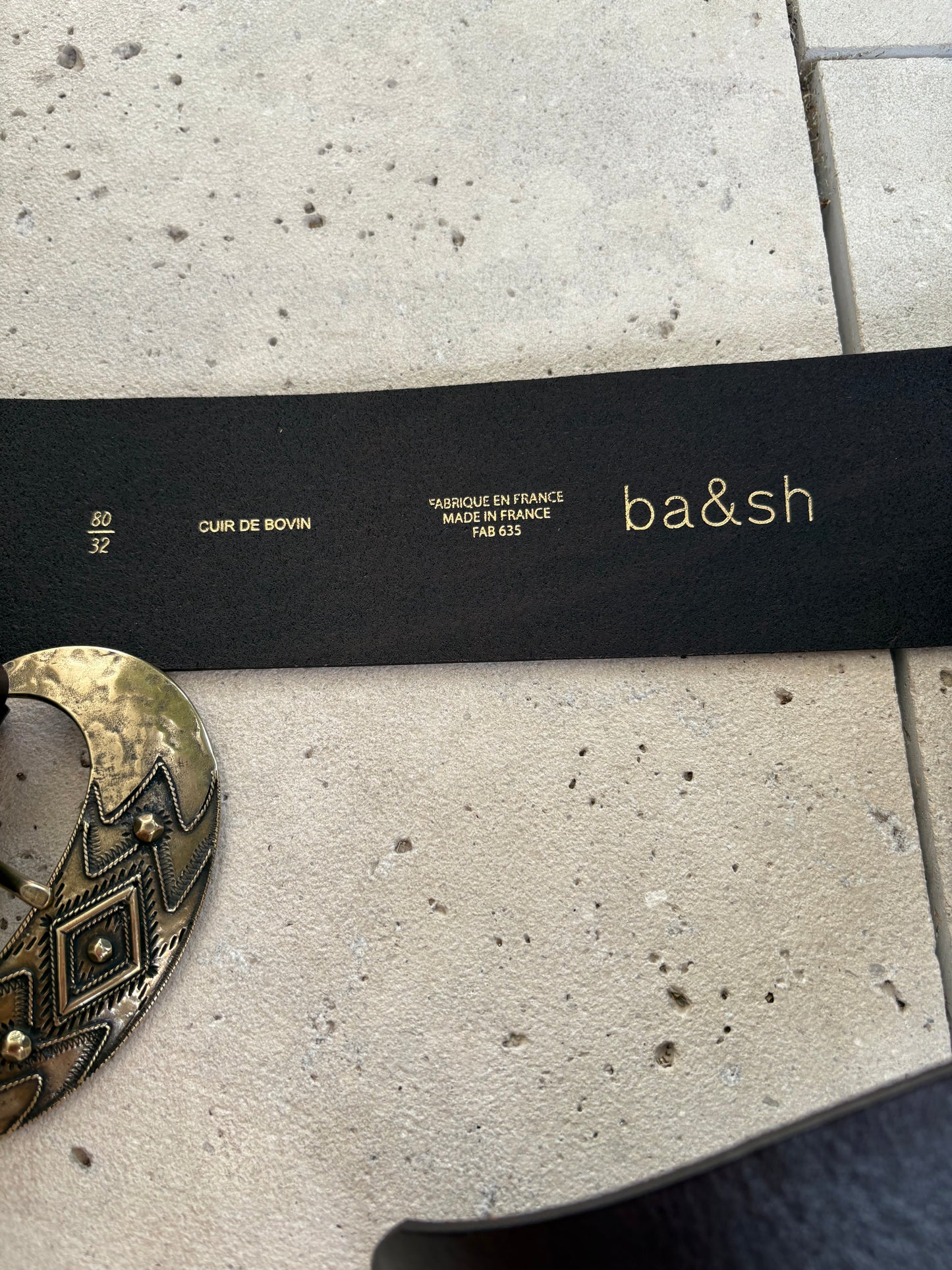 BA&amp;SH. Brown leather belt. Size 80