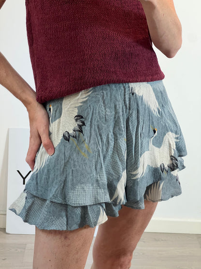 ZARA. Blue Ts bird pants