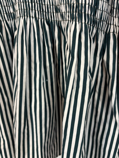 DELUEM. Blusa rayas nido de abeja