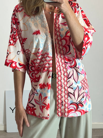 MULAYA. Kimono fluido estampado TU(m)