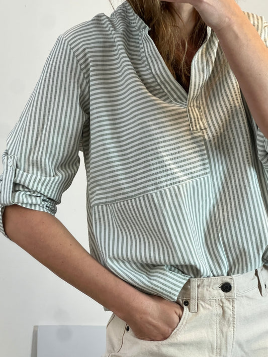 OTRAS. Blusa rayas textura. T L