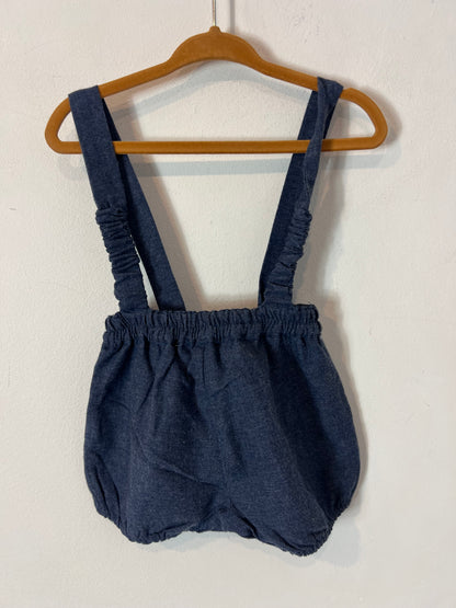 NECK&NECK. Bermuda azul tirantes. T 9-12 meses