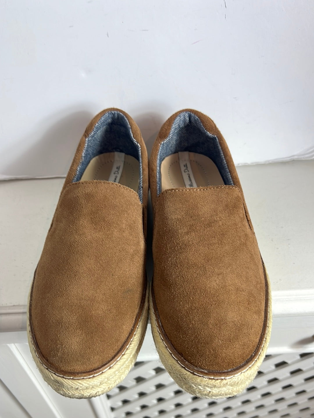 MASSIMO DUTTI. Zapatos piel esparto T.37