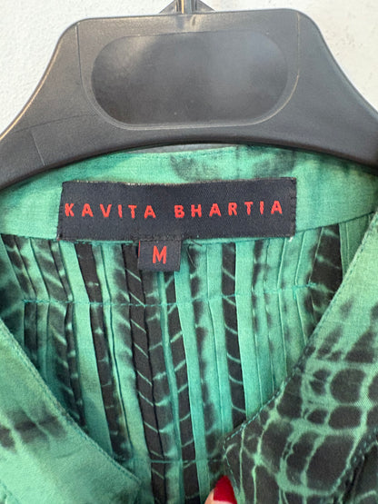 KAVITA BHARTIA. Vestido corto estampado