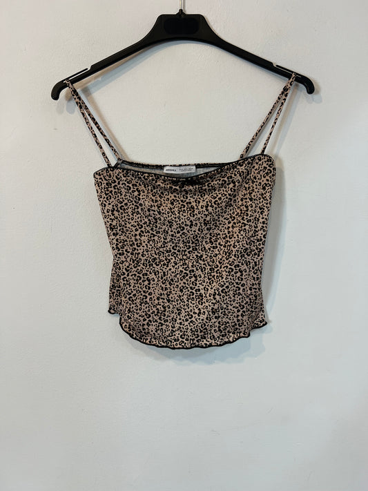 BERSHKA. Animal print Ts top