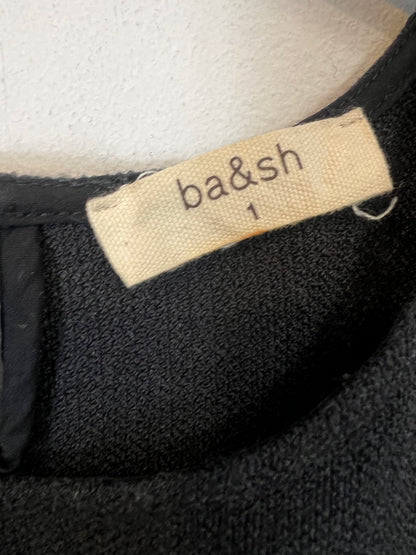 BA&amp;SH. Black dress texture. T 1 (S)