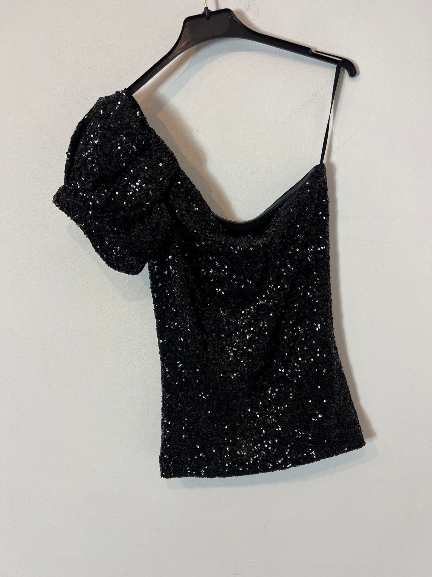 ISABEL MARANT. Top lentejuelas asimétrico. T 40