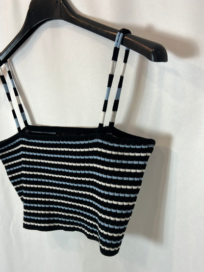 SHEIN. Ribbed Striped Crop Top. TS