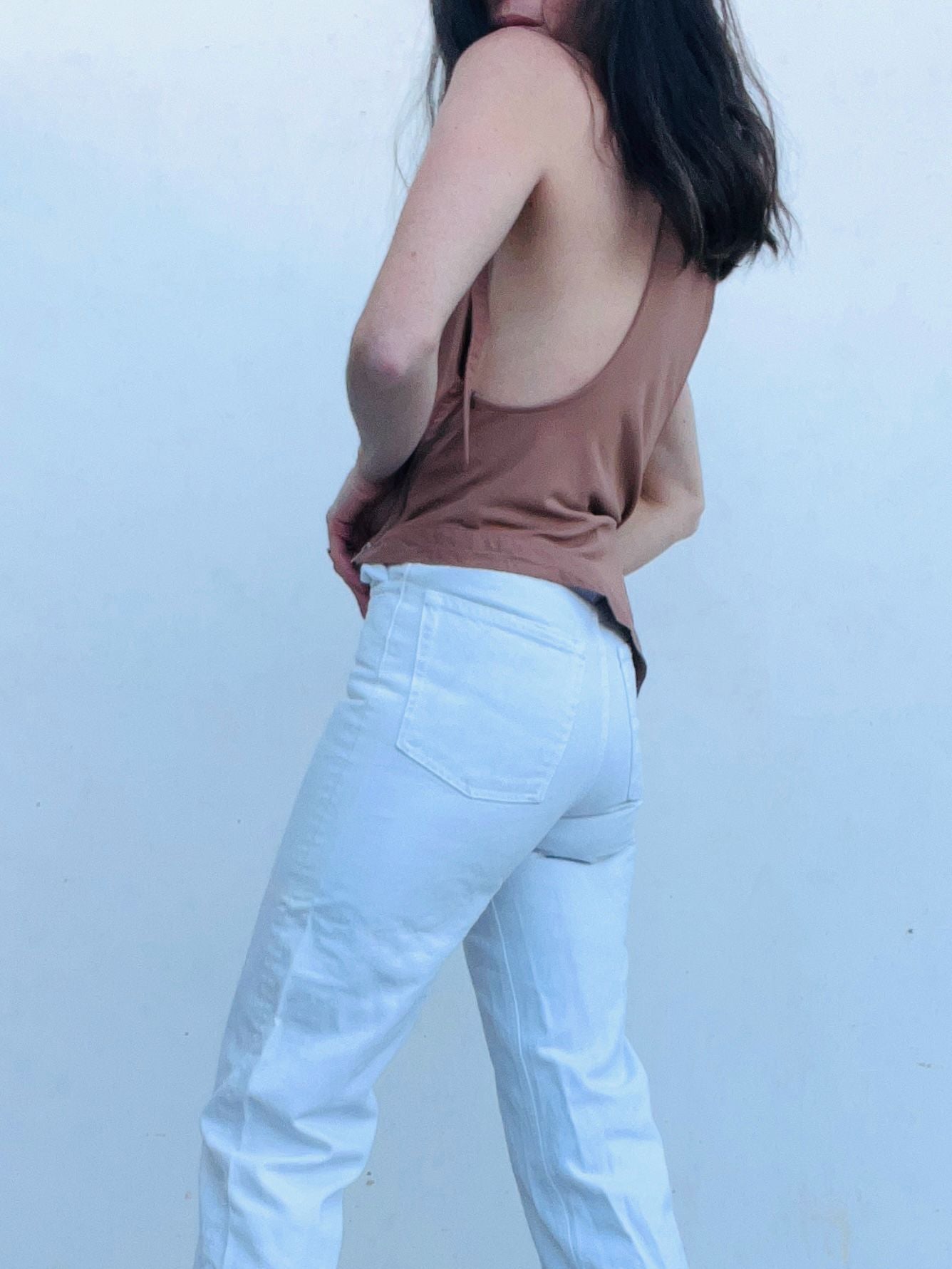 ZARA. Top rosa asimétrico