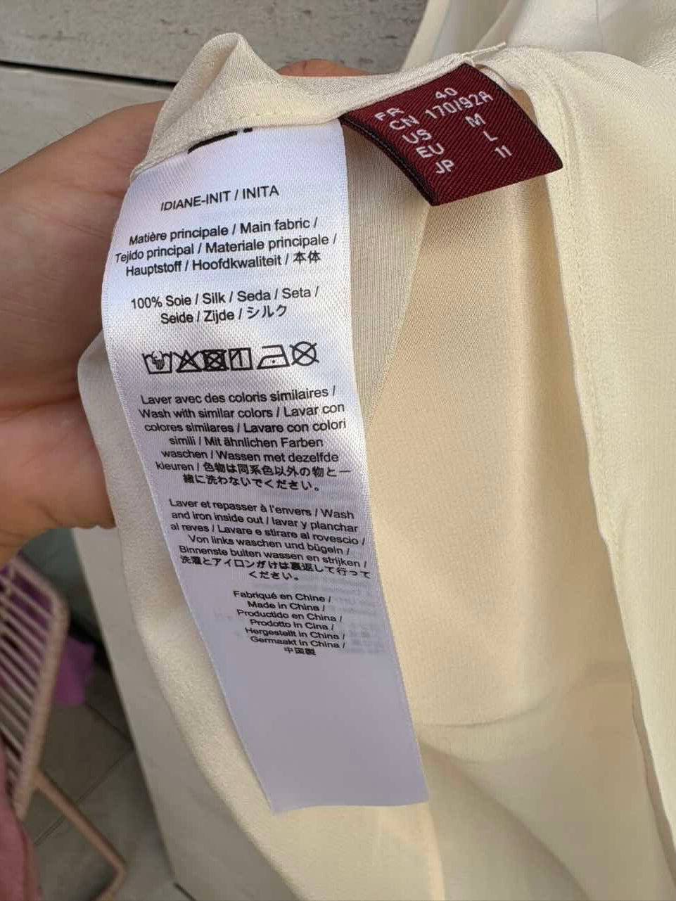 COMPTOIR DES COTONNIERS. Top beige seda