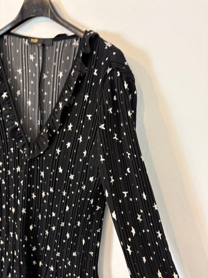 MAJE. Short black dress with stars, size 36