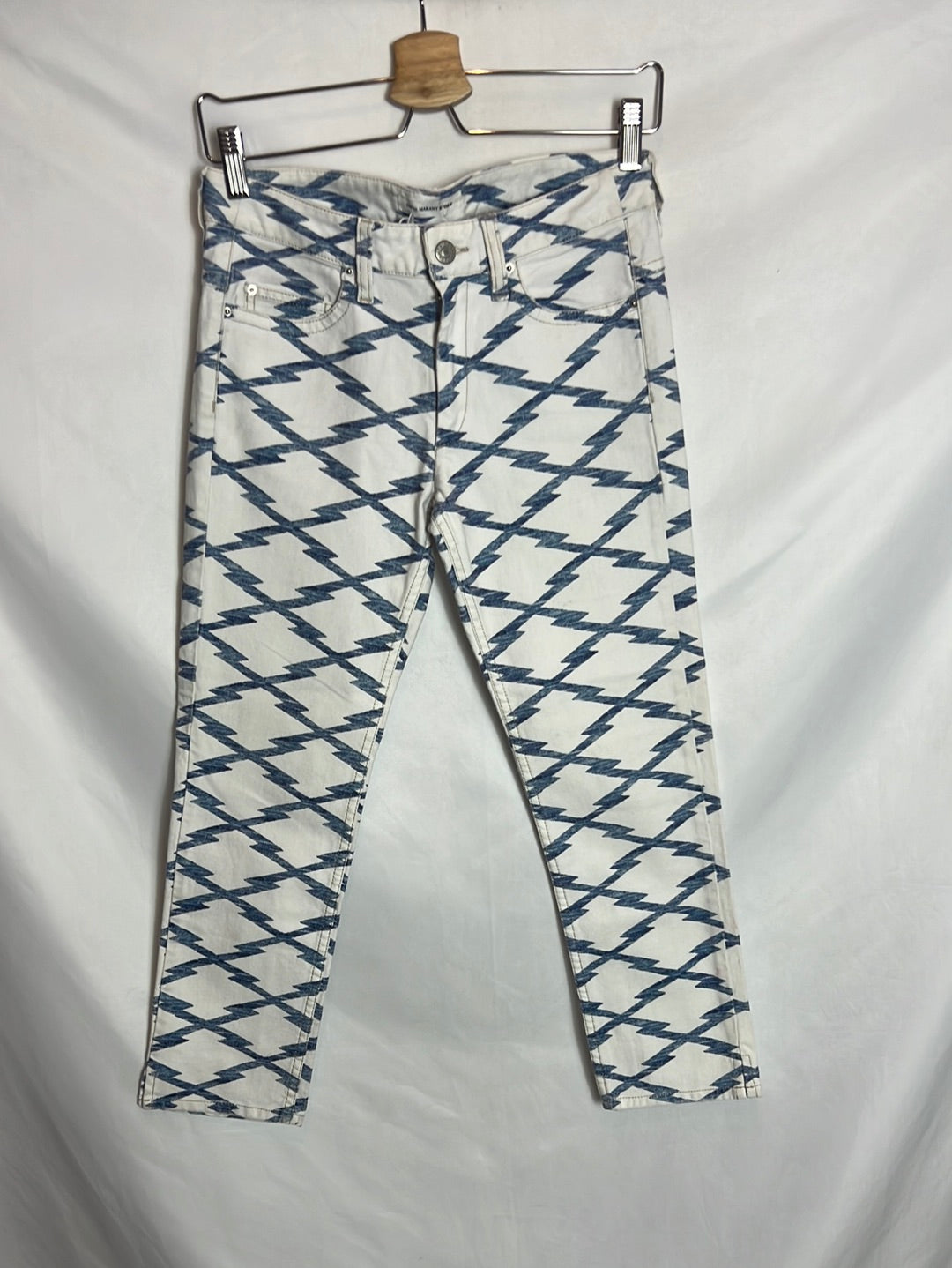 ISABEL MARANT ÉTOILE. Geometric printed denim. T 36 (Tare)