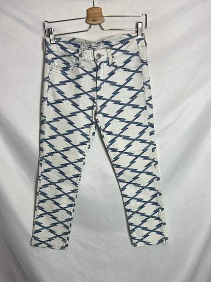 ISABEL MARANT ÉTOILE. Geometric printed denim. T 36 (Tare)