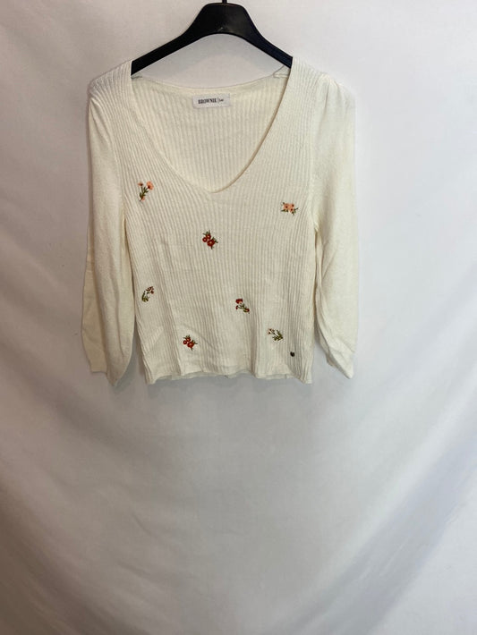 BRWONIE. Top canale blanco. T/S