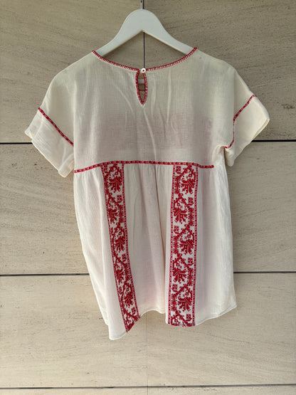 MASSCOB. Top algodón punto de cruz. T S