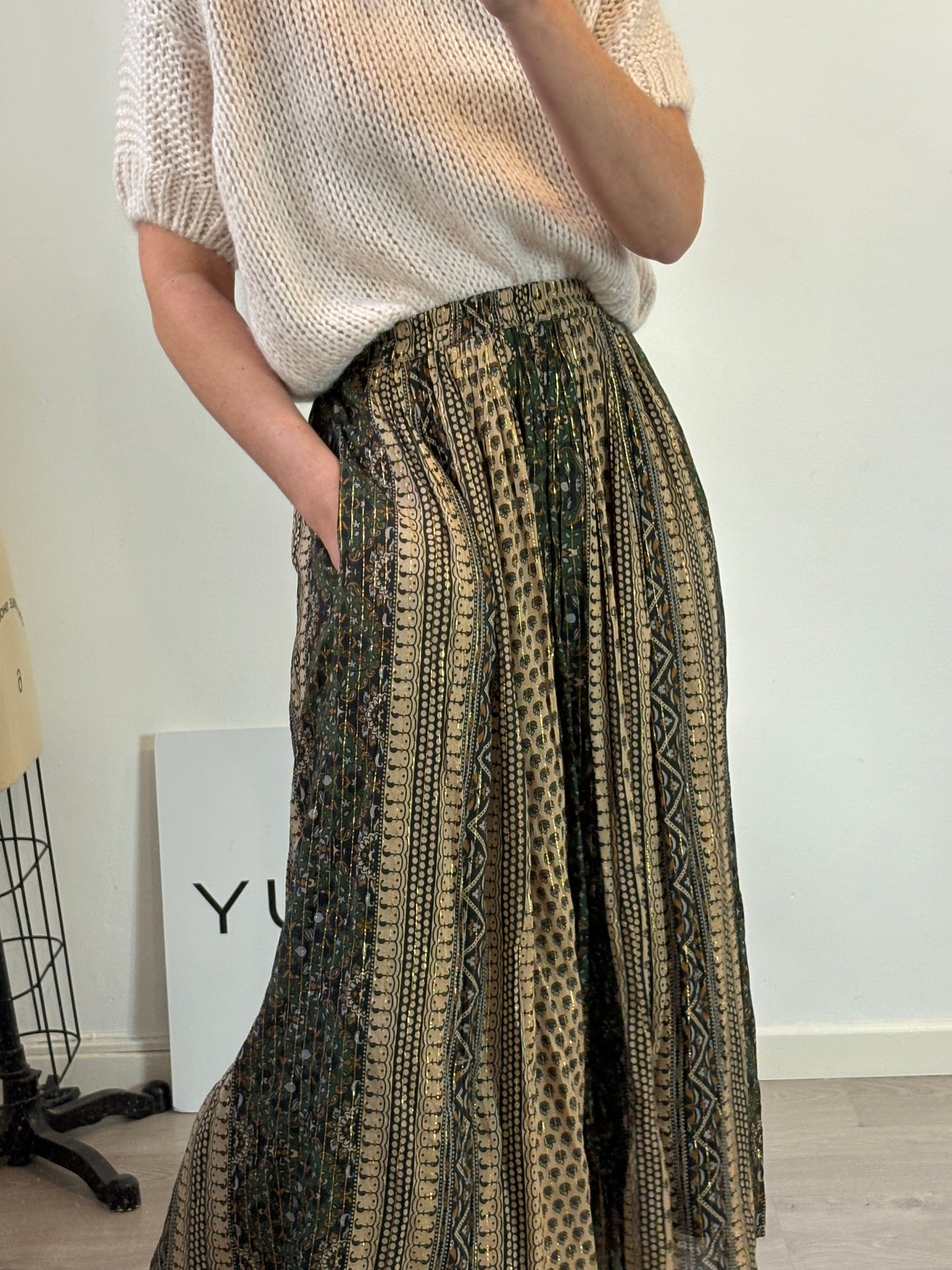 LOUIZON. Falda midi estampado