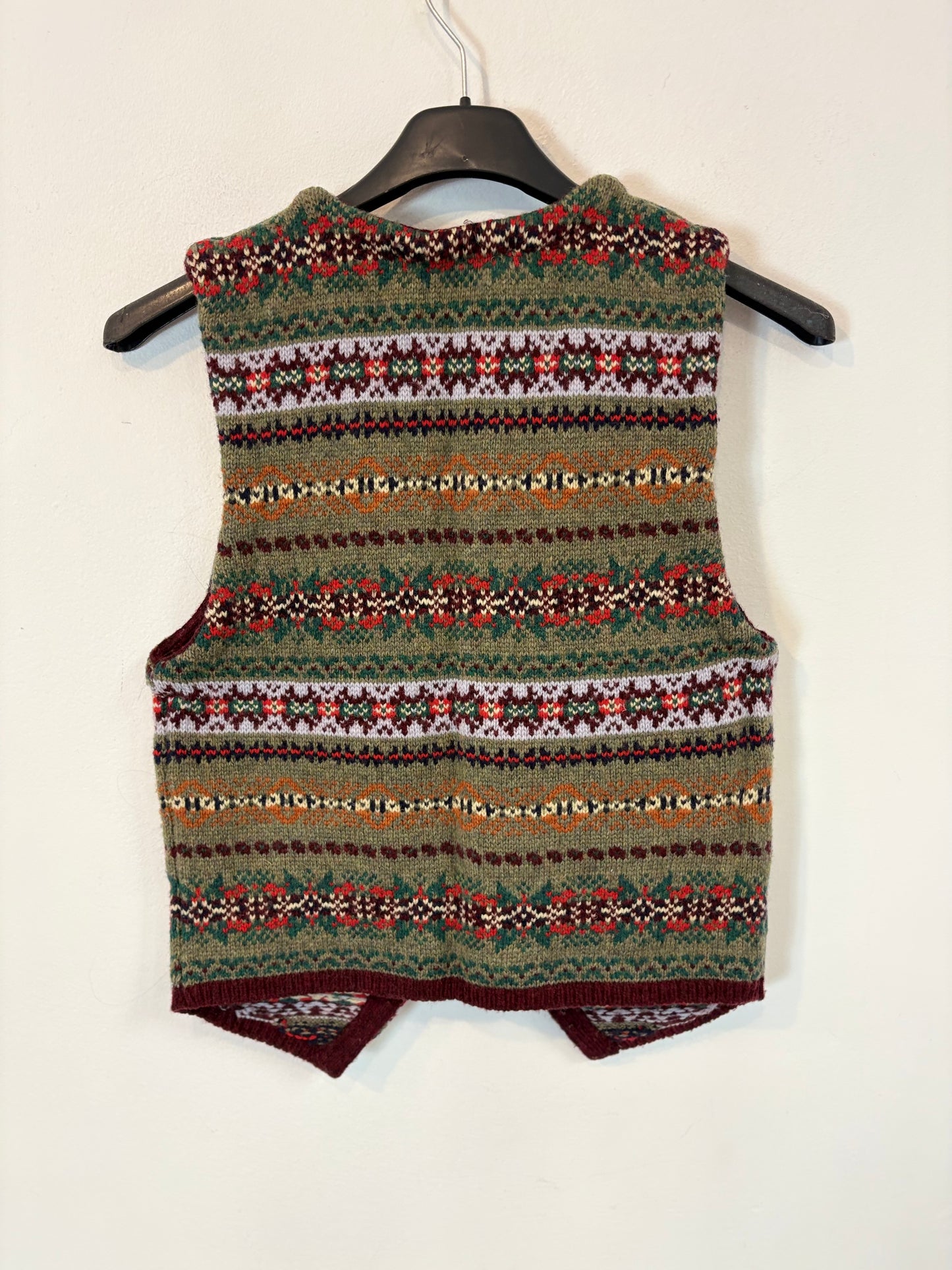 ZARA. Chaleco estampado con lana. T S