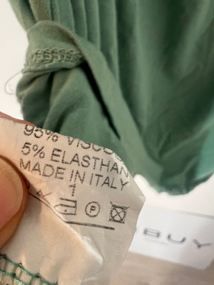 OTRAS. Top verde agua fluido. T S/M