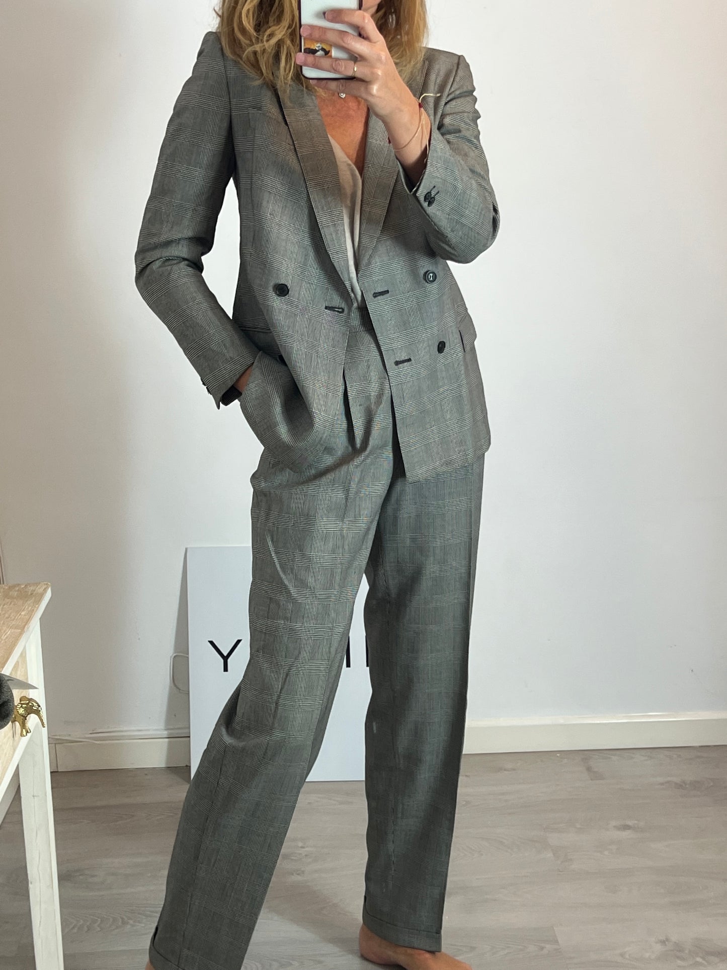 WINDSOR. Blazer lana pata de gallo. T 38