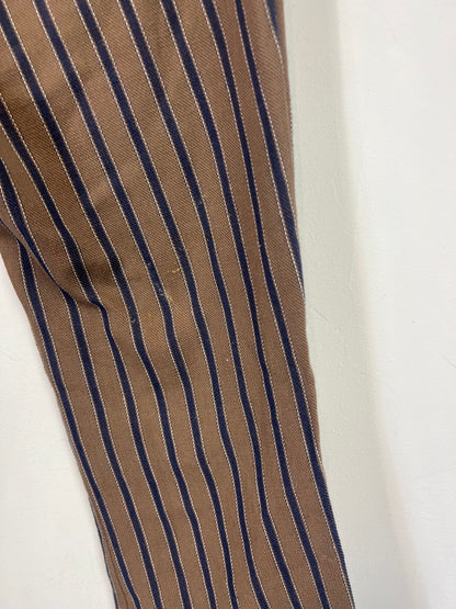 SIMONA STUDIO. Brown striped trousers, size 36
