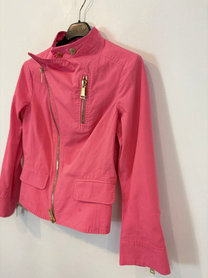 DSQUARED2. Chaqueta rosa cortita cremallera