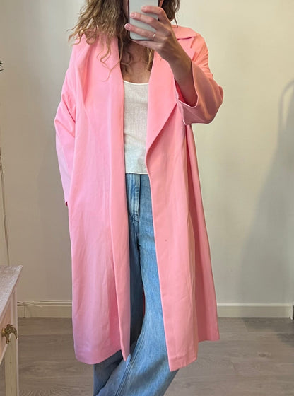 ROBERTO TORRETTA. Long, flowing pink jacket. Size 38
