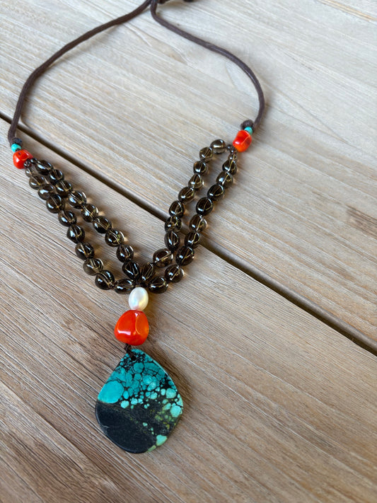 OTRAS. Collar ajustable turquesa