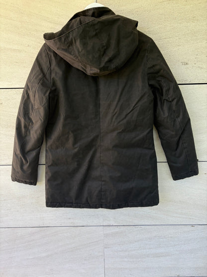 ECOALF. Abrigo verde oscuro capucha. T S
