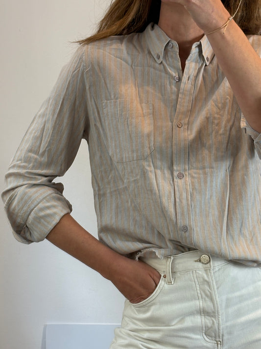 INTROPIA. Blusa algodón rayas . T 42 (M/L)