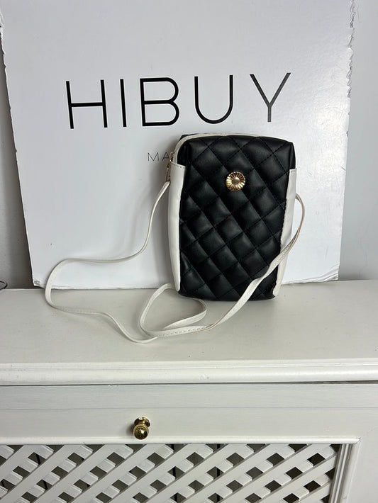 OTHER. Black and white quilted mini bag